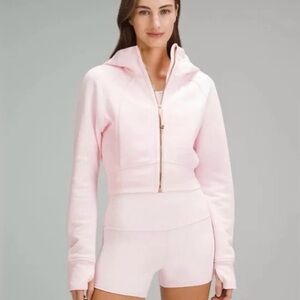 Lululemon Scuba Full Zip Cropped Strawberry Milkshake Pink Size 6